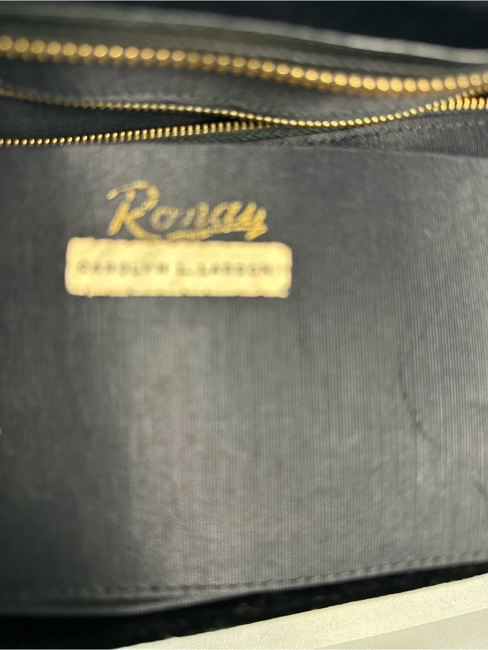 Vintage Ronay Black Velvet Portfolio Briefcase Bag Ring Handles